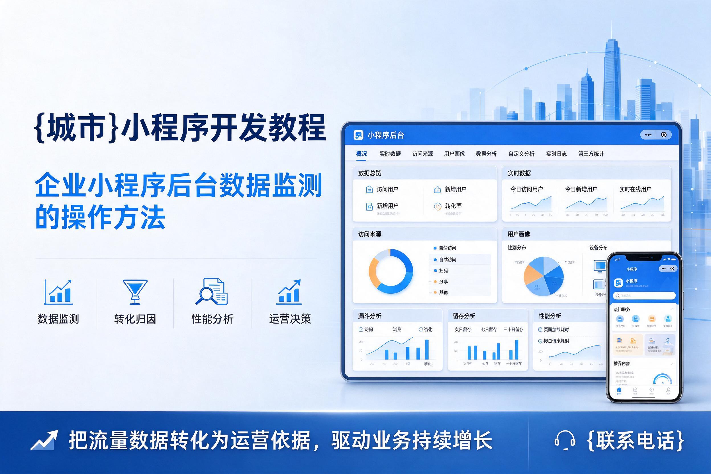 咸阳小程序开发教程：企业小程序后台数据监测的操作方法