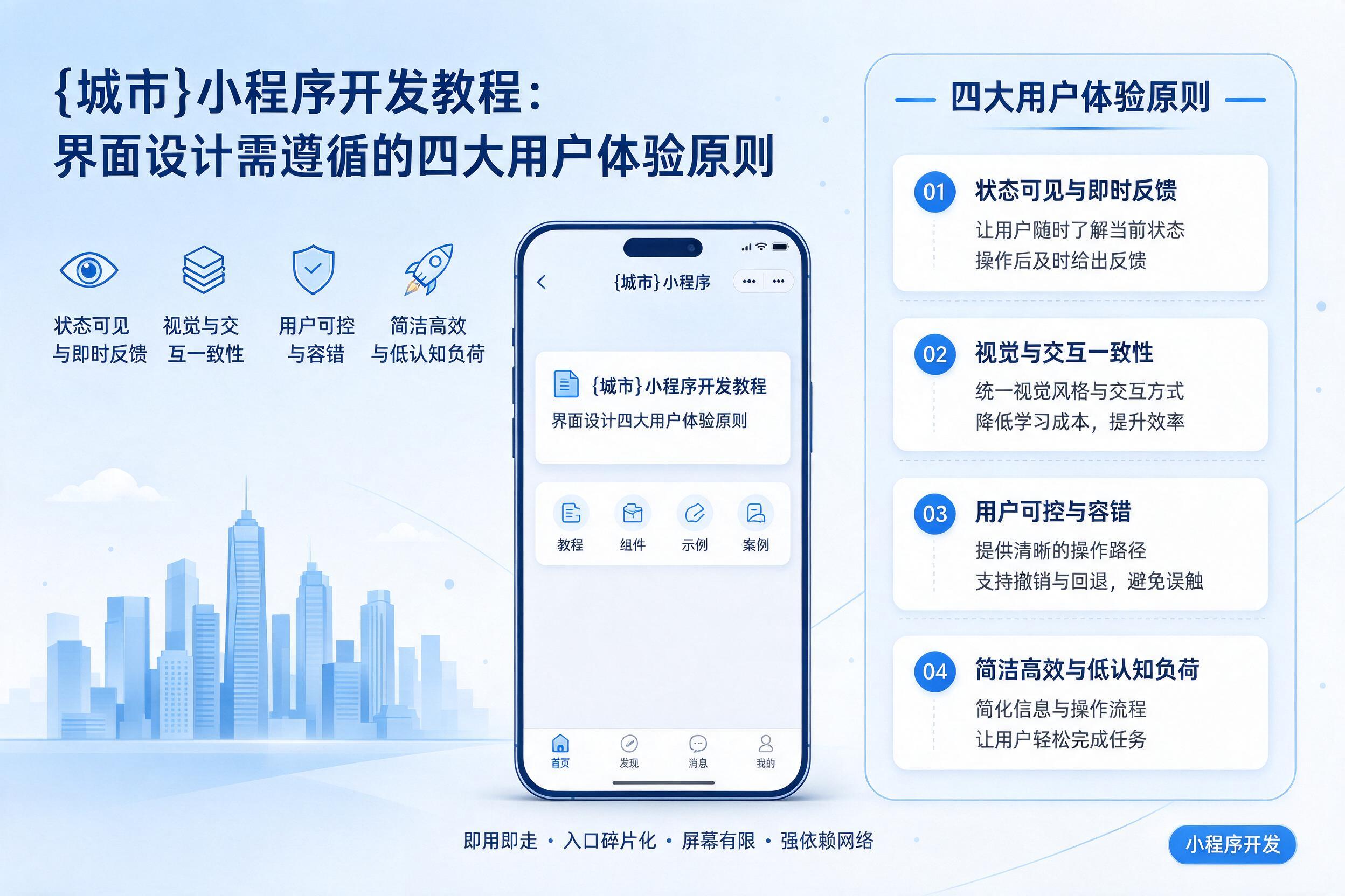咸阳小程序开发教程：界面设计需遵循的四大用户体验原则